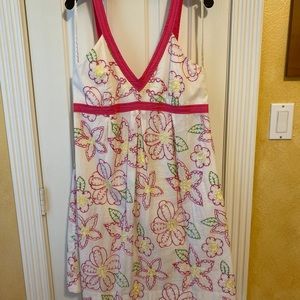 Lilly Pulitzer white floral spring dress Size L